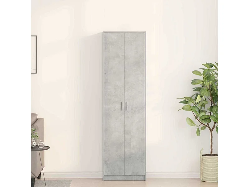 Armoire Gris béton 55 x 25 x 189 cm Bois d'ingénierie