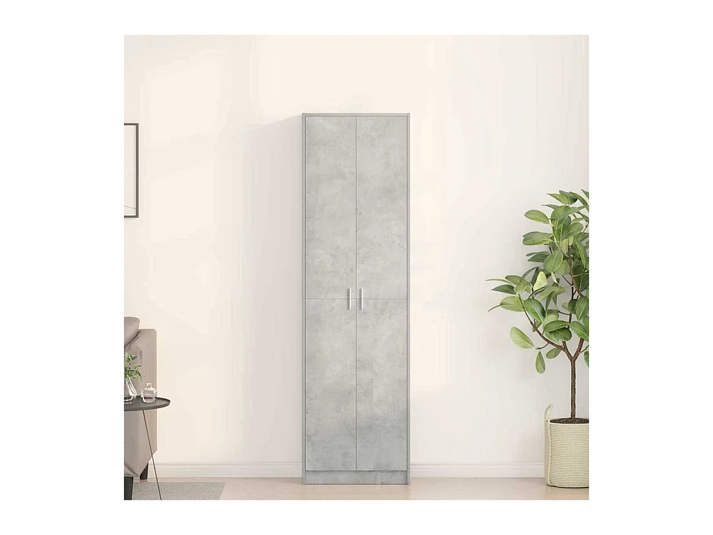 Mobile grigio cemento 55 x 25 x 189 cm in legno ingegnerizzato