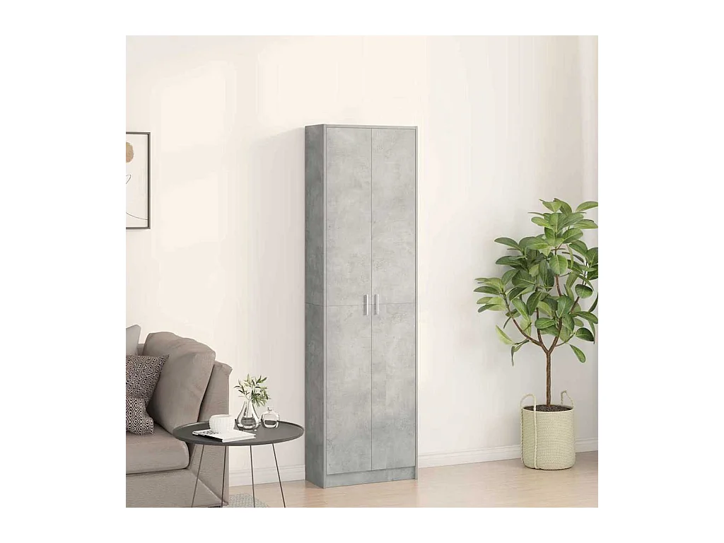 Mobile grigio cemento 55 x 25 x 189 cm in legno ingegnerizzato