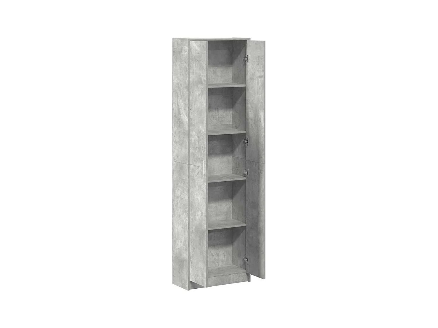 Betongrijze kast 55 x 25 x 189 cm bewerkt hout