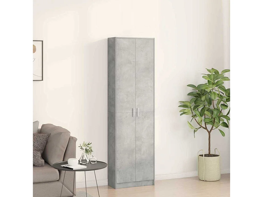 Armoire Gris béton 55 x 25 x 189 cm Bois d'ingénierie