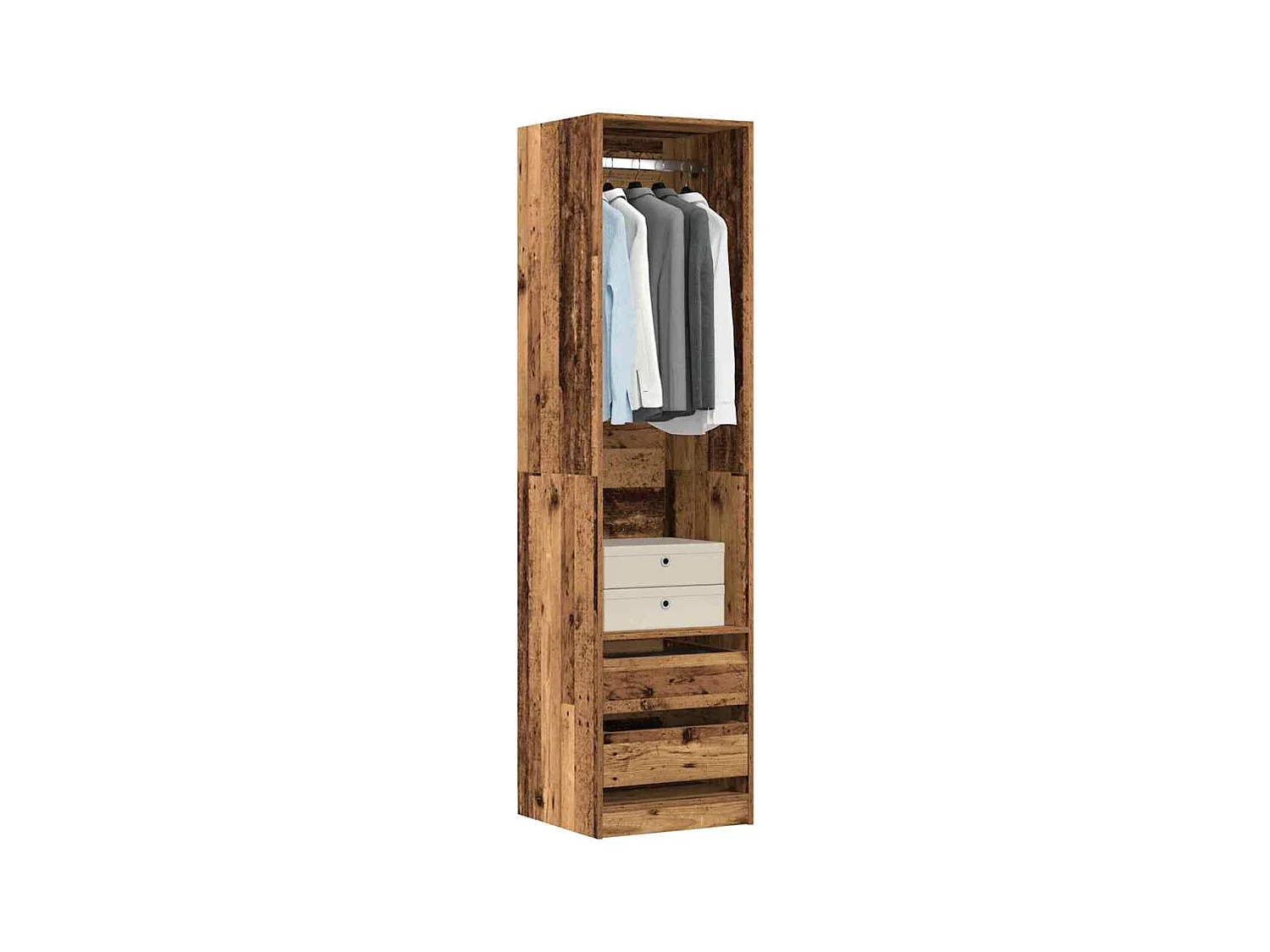 Garde-robe vieux bois 50x50x200 cm bois d'ingénierie