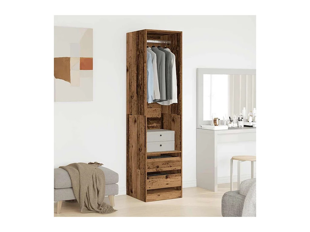 Armario madera vieja 50x50x200 cm madera contrachapada