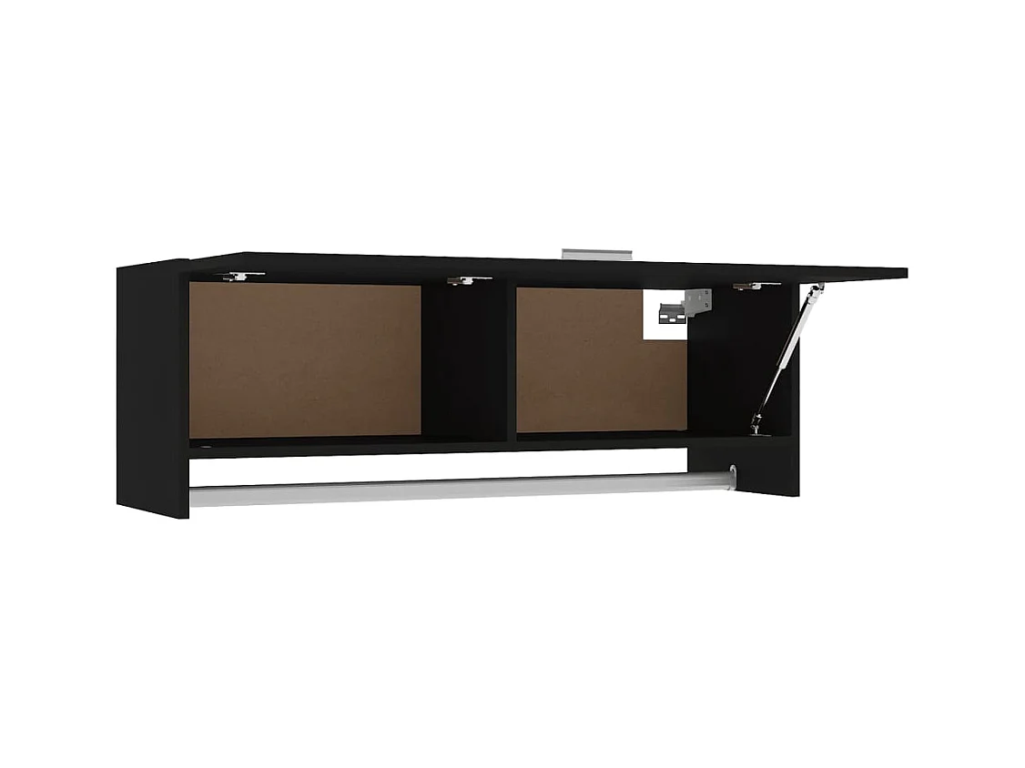 Armario negro 100x32,5x35 cm madera contrachapada