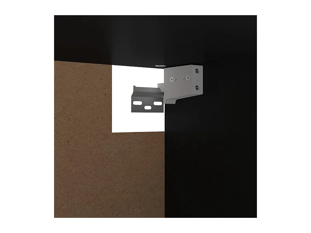 Armario negro 100x32,5x35 cm madera contrachapada