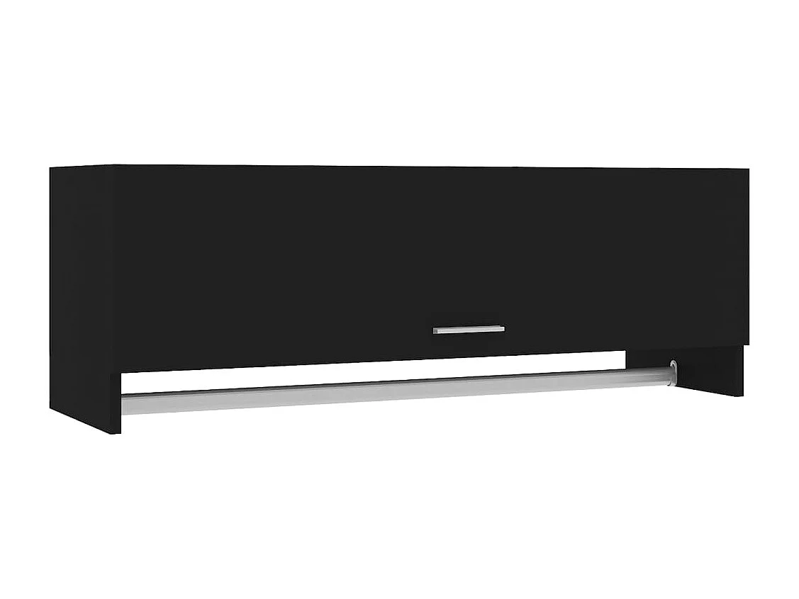 Armadio nero 100x32,5x35 cm in legno ingegnerizzato