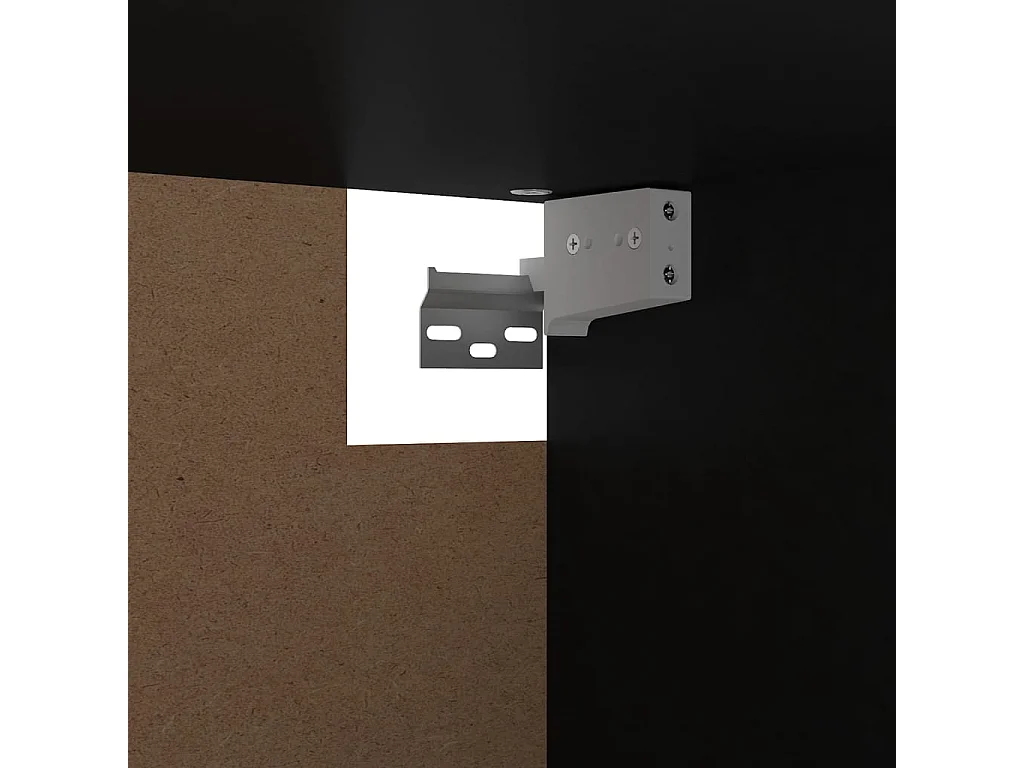 Armadio nero 100x32,5x35 cm in legno ingegnerizzato