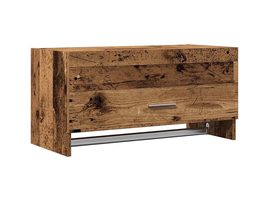 Garde-robe vieux bois 70x32,5x35 cm bois d'ingénierie