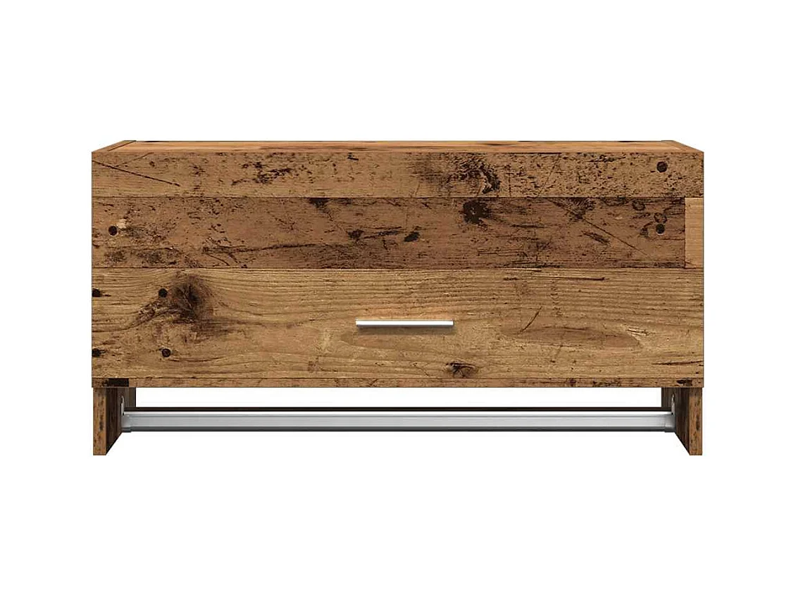 Kledingkast oud hout 70x32,5x35 cm bewerkt hout