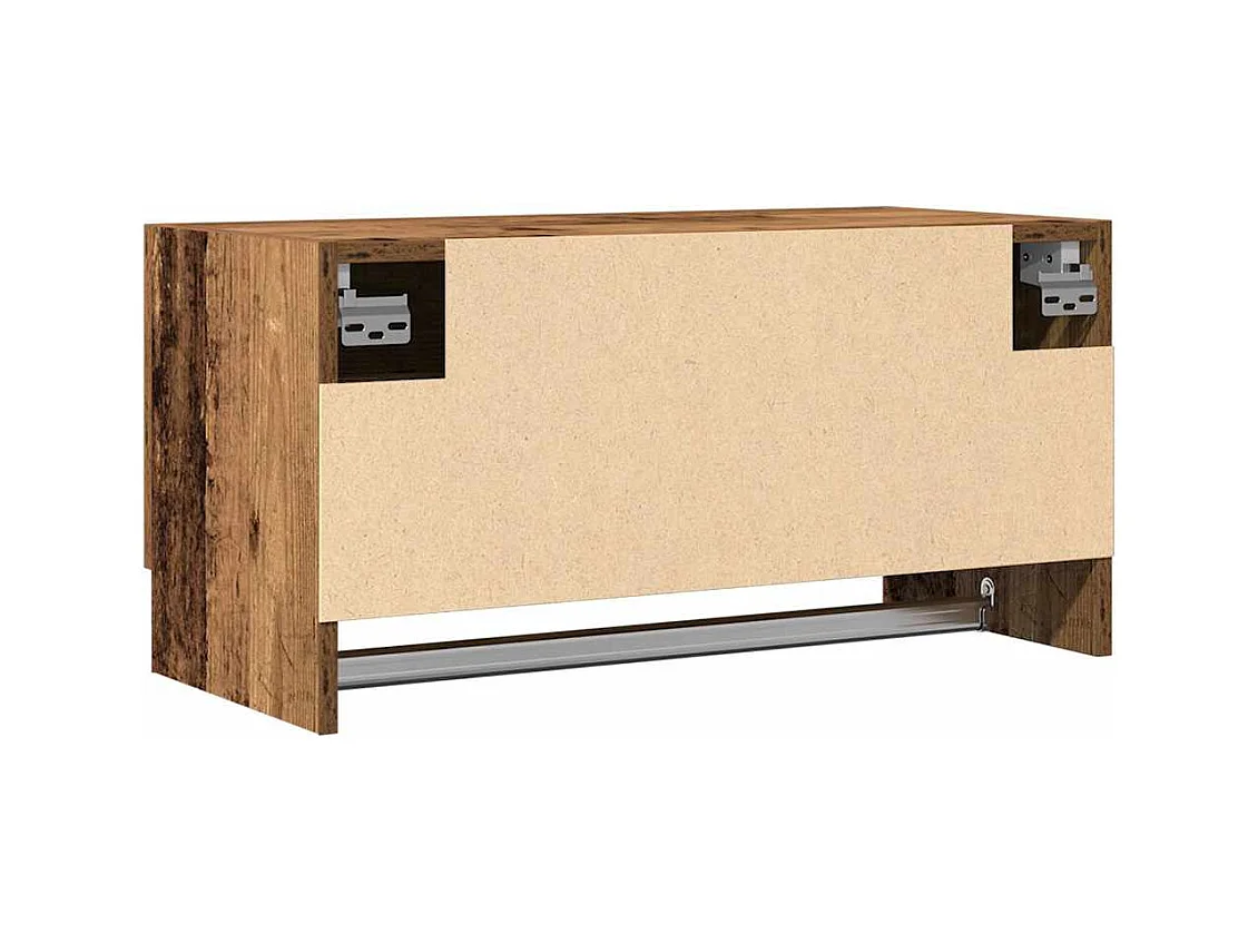 Kledingkast oud hout 70x32,5x35 cm bewerkt hout