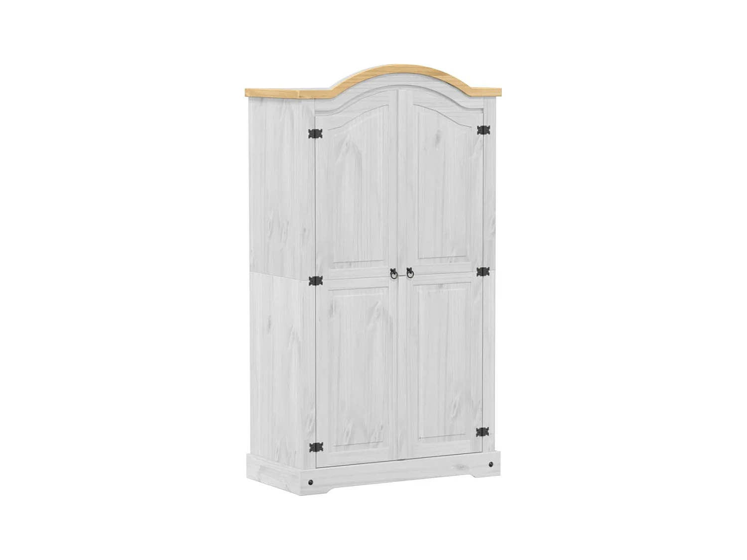 Garde-robe Corona blanc 102x52x186 cm bois de pin massif