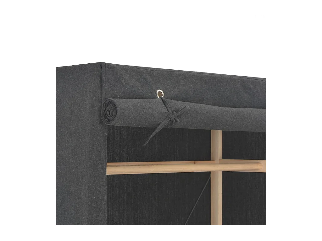 Grauer Kleiderschrank 79 x 40 x 170 cm Stoff