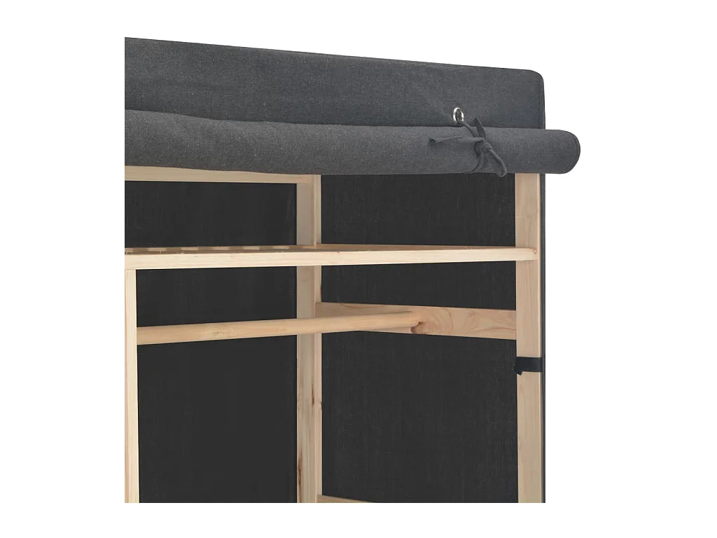Grauer Kleiderschrank 110 x 40 x 170 cm Stoff