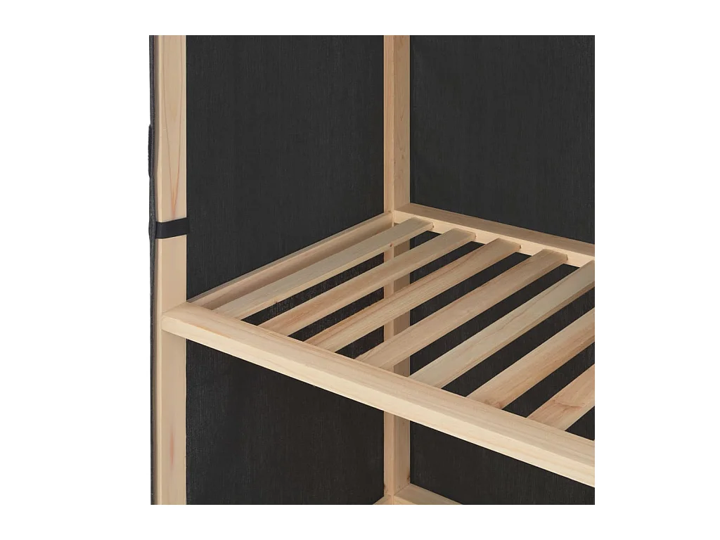 Grauer Kleiderschrank 110 x 40 x 170 cm Stoff