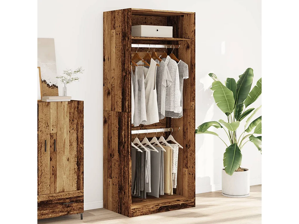Armadio in legno vecchio 80x50x200 cm in legno ingegnerizzato
