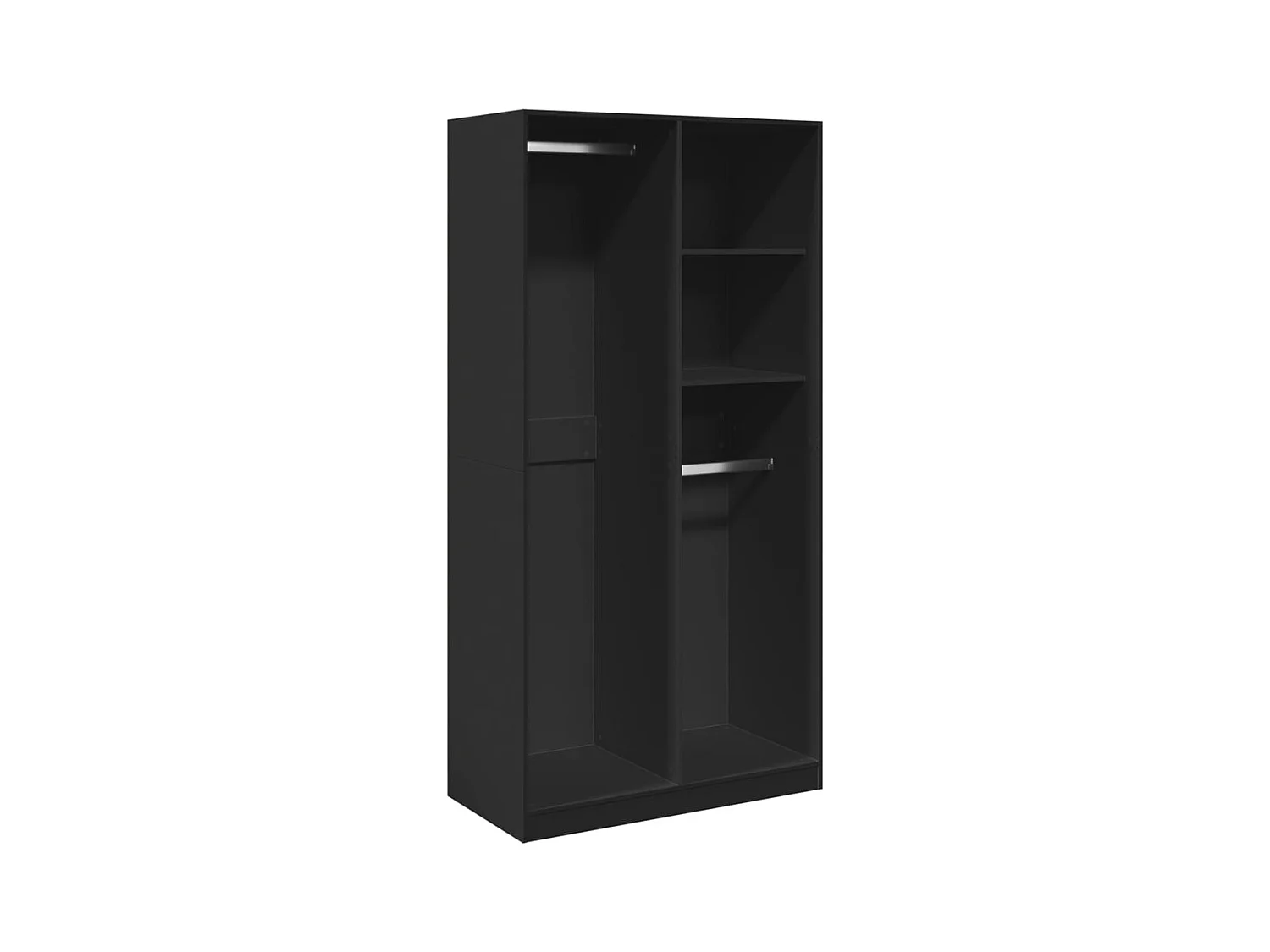 Armario negro 100x50x200 cm aglomerado