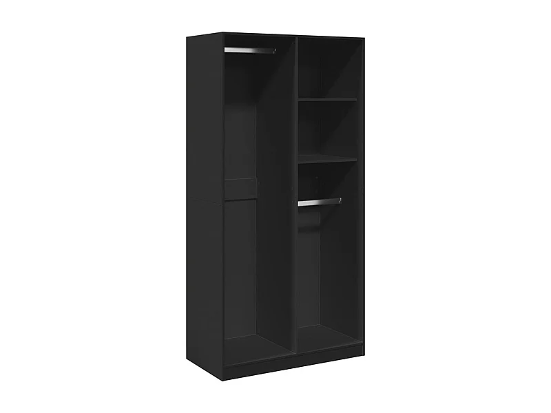 Armadio nero 100x50x200 cm in truciolare