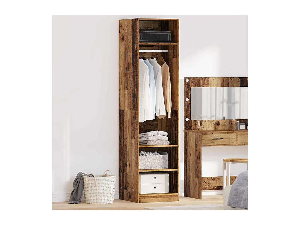 Armoire avec étagère Bois ancien Bois d'ingénierie