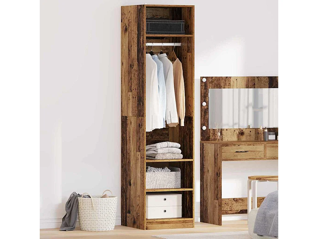 Armoire avec étagère Bois ancien Bois d'ingénierie