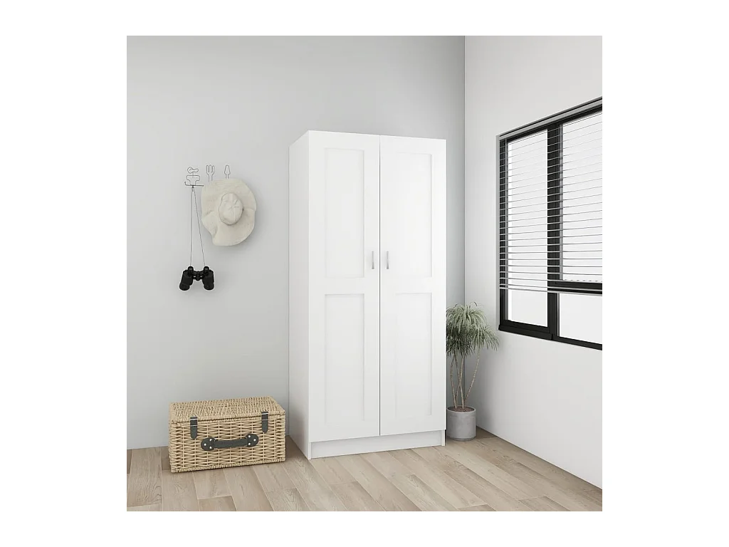 Garde-robe Blanc 82,5x51,5x180 cm Aggloméré