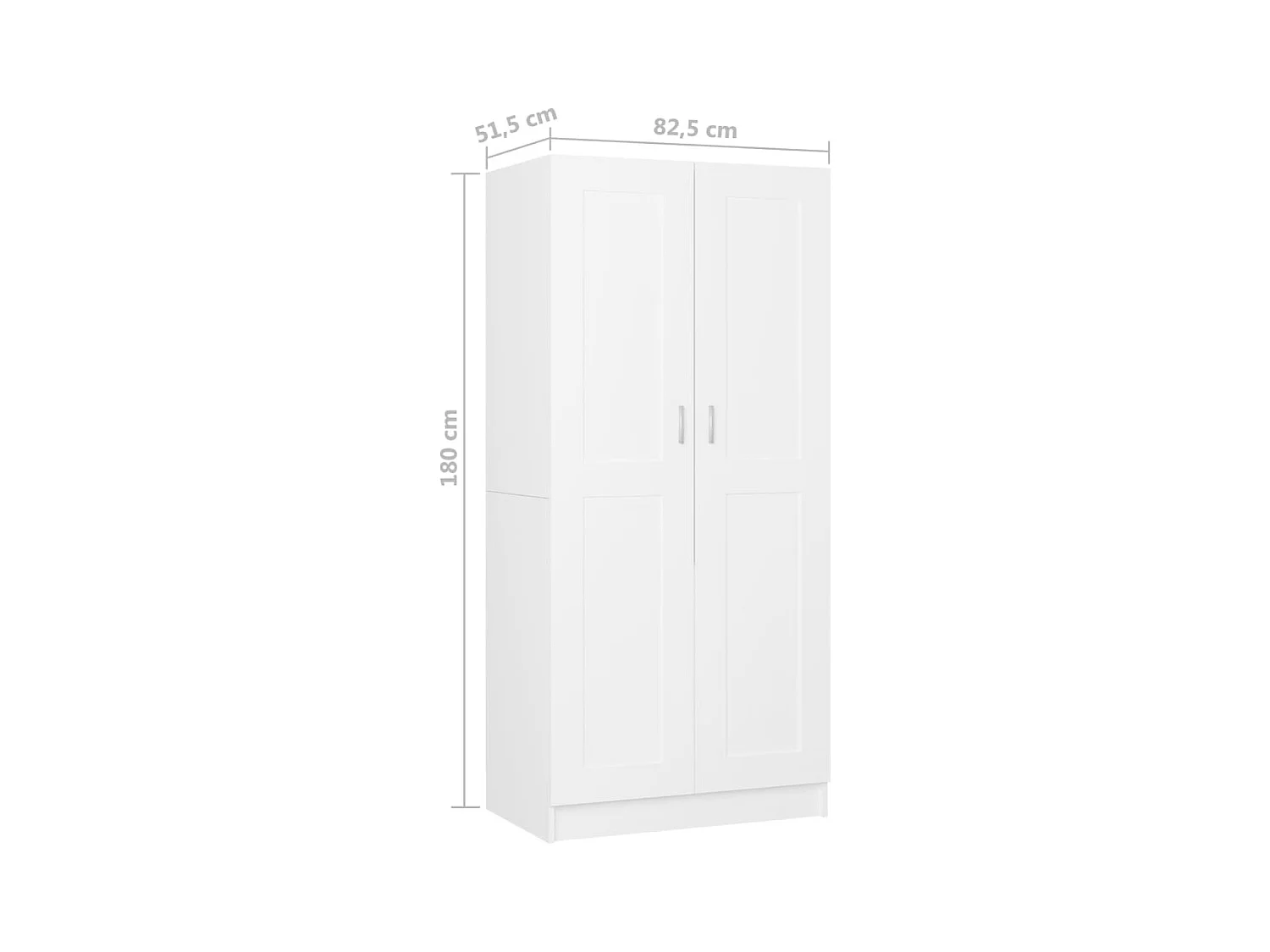 Garde-robe Blanc 82,5x51,5x180 cm Aggloméré