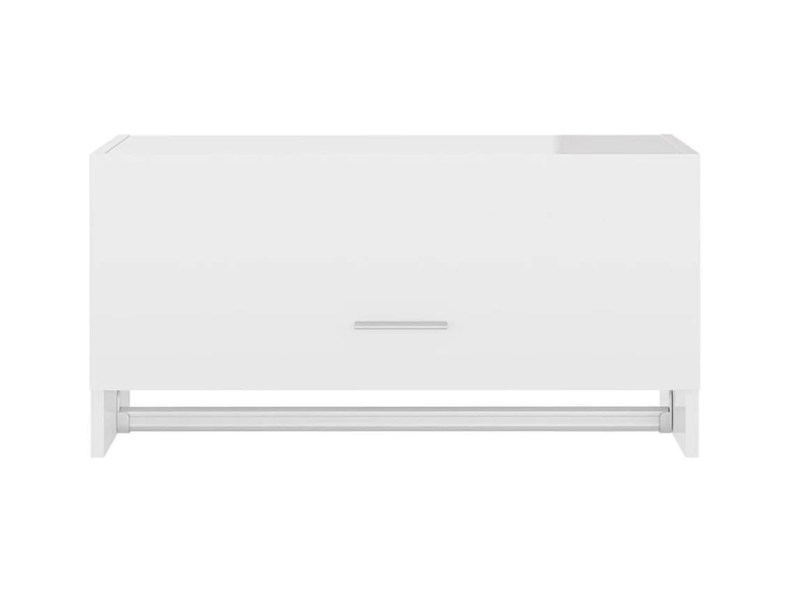 Armario blanco brillo 70x32,5x35 cm madera contrachapada