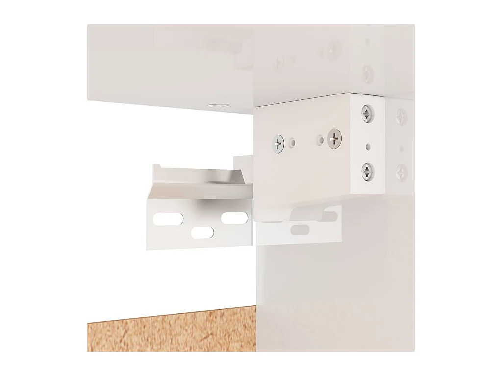 Armario blanco brillo 70x32,5x35 cm madera contrachapada