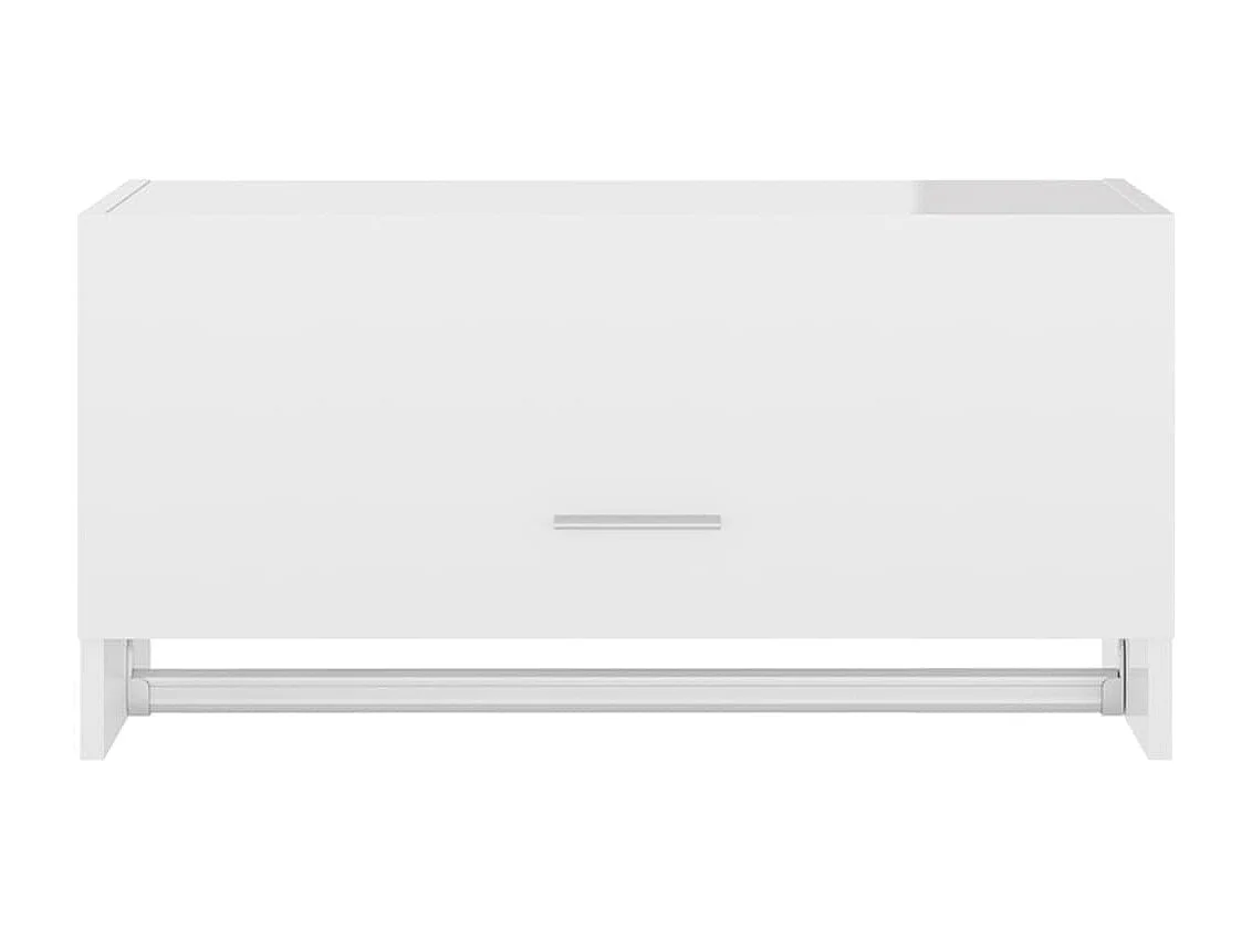 Armario blanco brillo 70x32,5x35 cm madera contrachapada