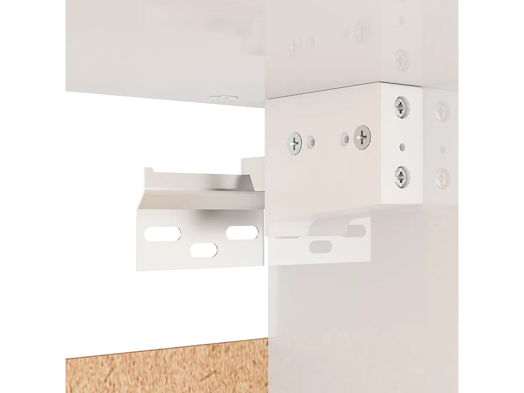 Armario blanco brillo 70x32,5x35 cm madera contrachapada