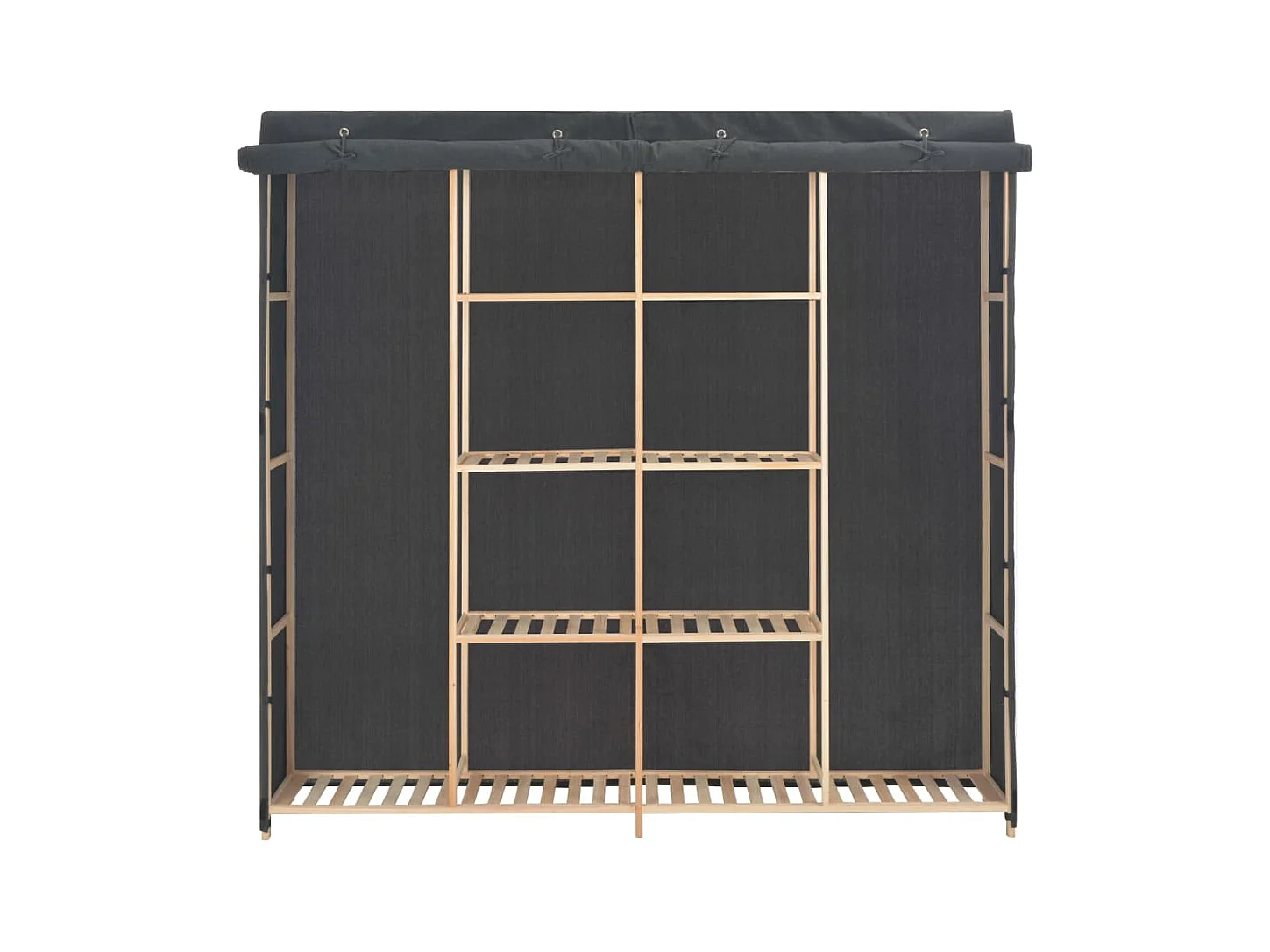 Grijze kledingkast 173x40x170 cm stof