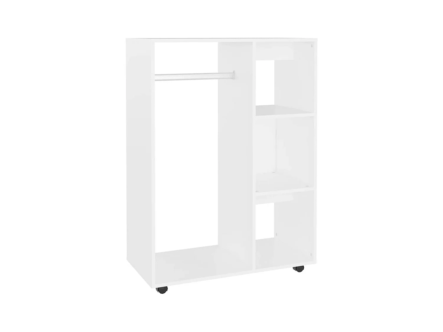 Armario blanco 80x40x110 cm Madera contrachapada