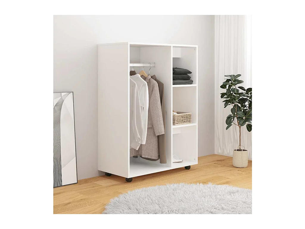 Armario blanco 80x40x110 cm Madera contrachapada