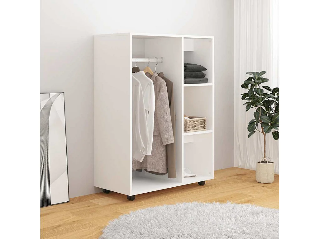 Armario blanco 80x40x110 cm Madera contrachapada