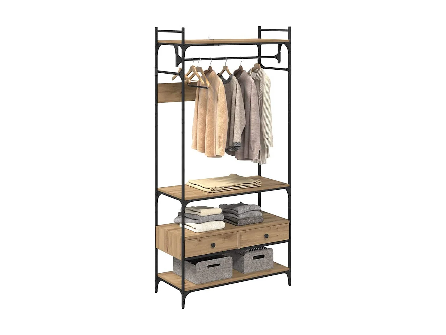 Armoire chêne artisanal 89 x 39 x 184.5 cm Bois d'ingénierie