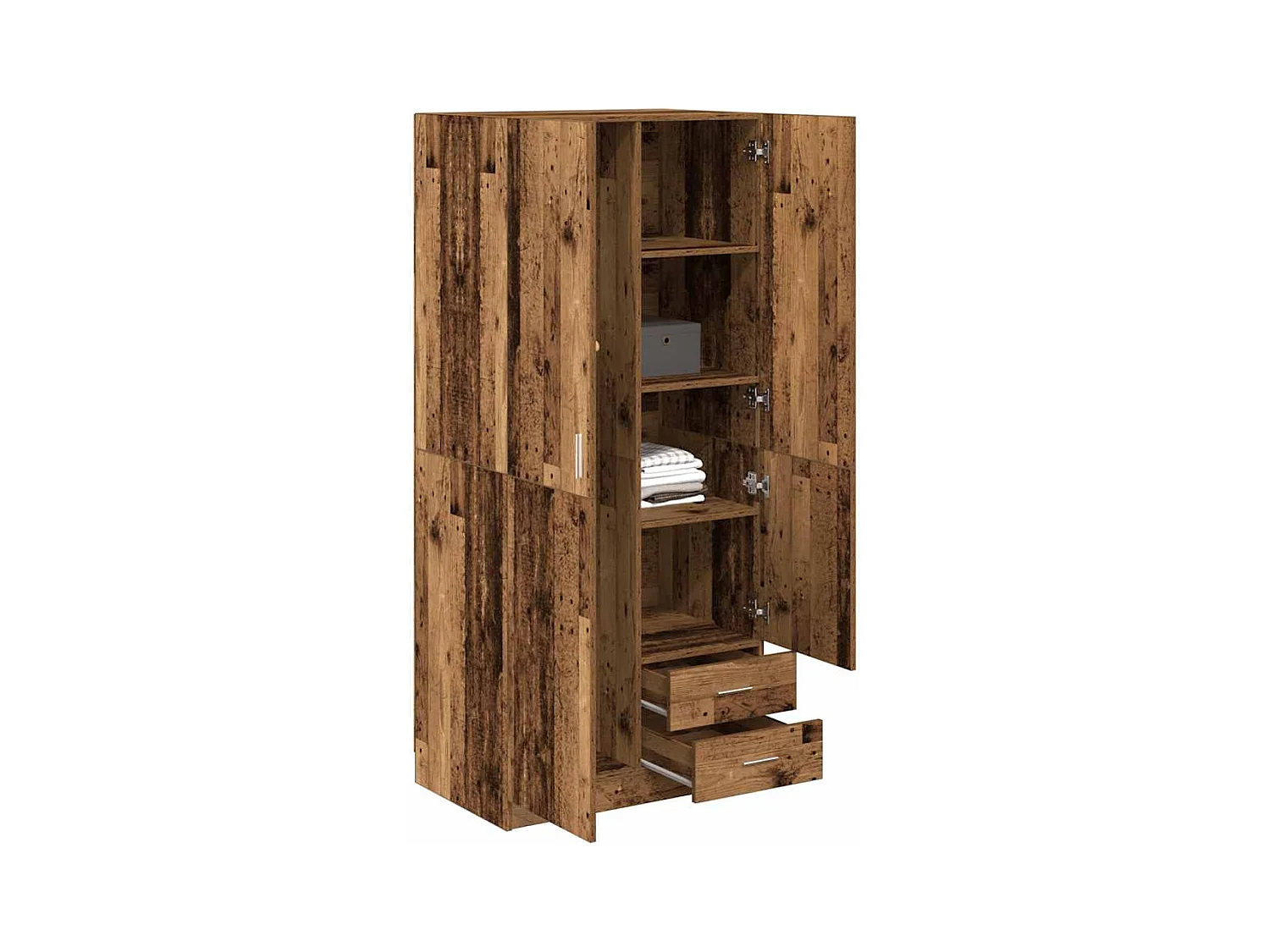 Garde-robe vieux bois 80x52x180 cm bois d'ingénierie