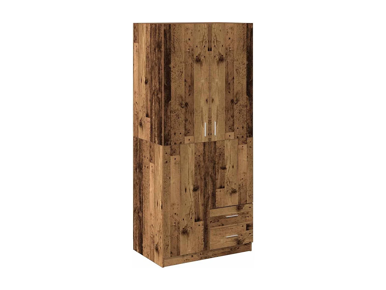 Garde-robe vieux bois 80x52x180 cm bois d'ingénierie