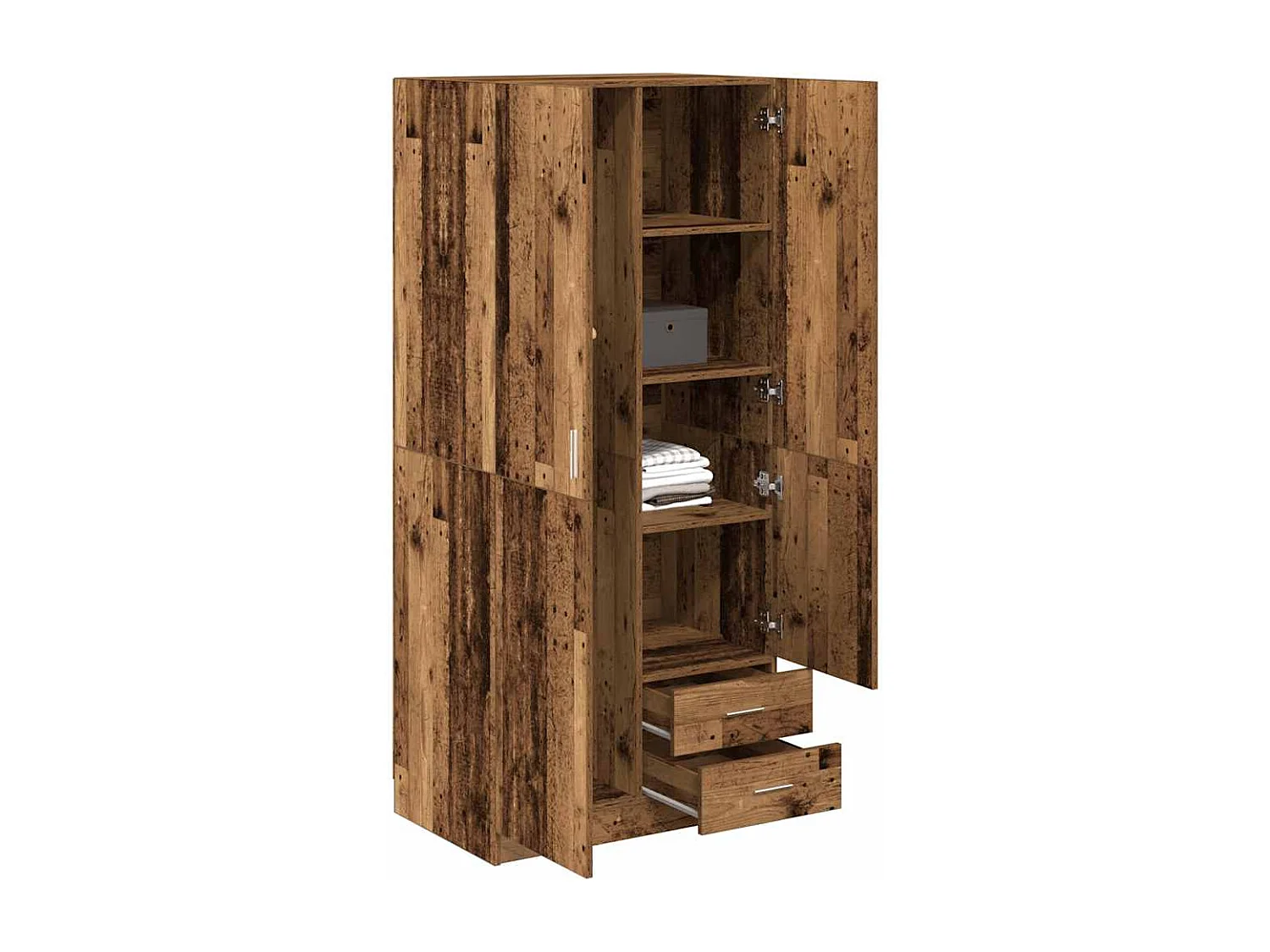 Garde-robe vieux bois 80x52x180 cm bois d'ingénierie