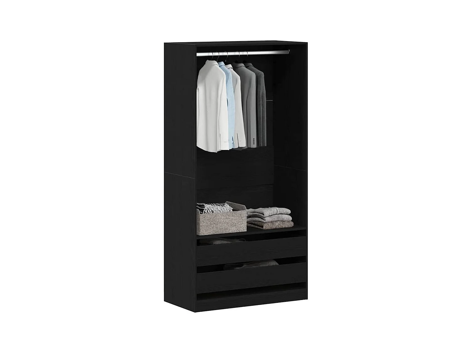 Armoire Chêne noir 100 x 50 x 200 cm Bois d'ingénierie