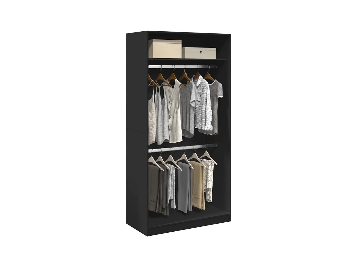 Armario negro 100x50x200 cm aglomerado