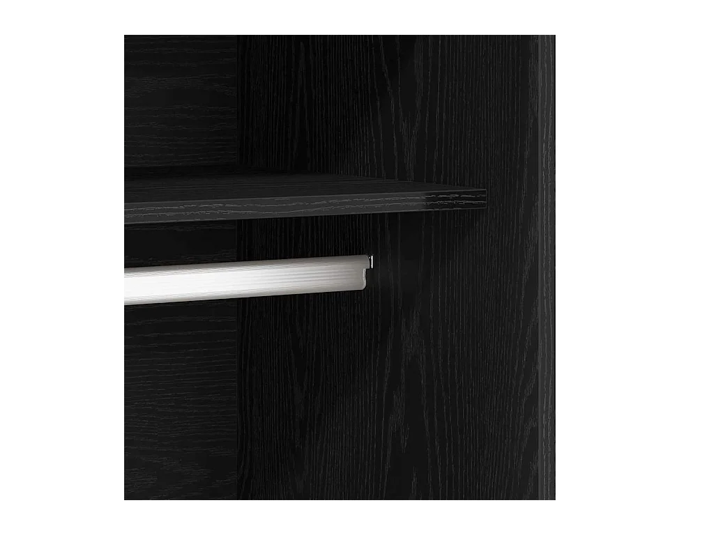 Armario de roble negro 80 x 50 x 200 cm Madera de ingeniería