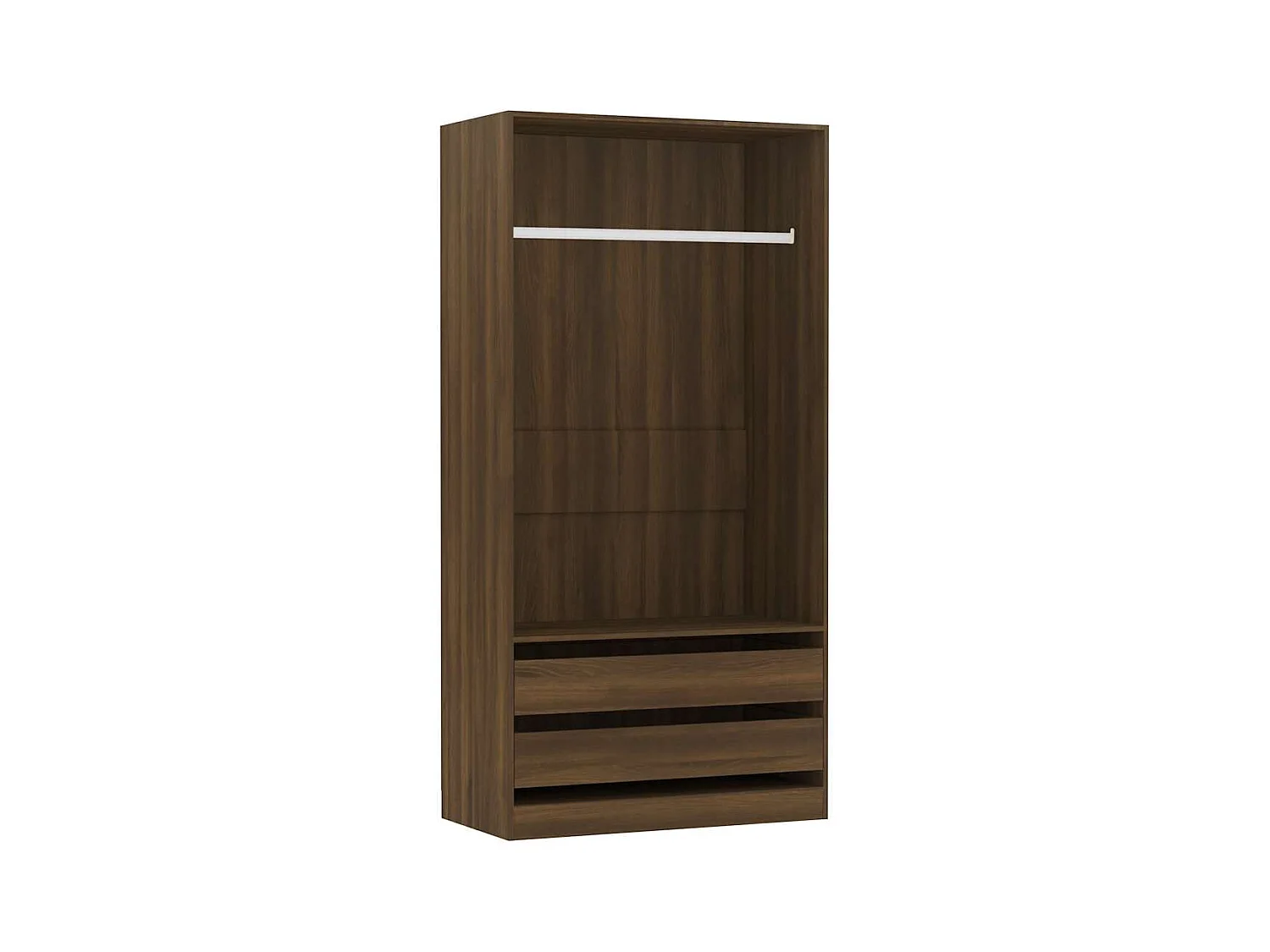 Kledingkast Bruin Eiken 100x50x200 cm Bewerkt hout