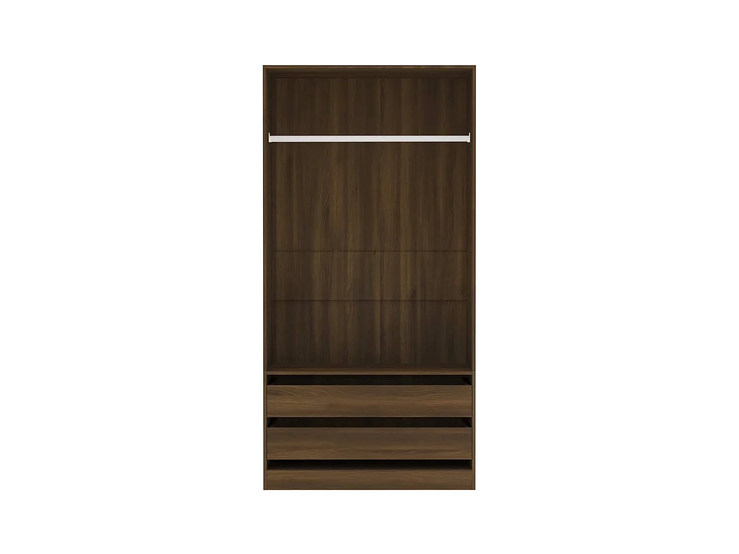 Kledingkast Bruin Eiken 100x50x200 cm Bewerkt hout