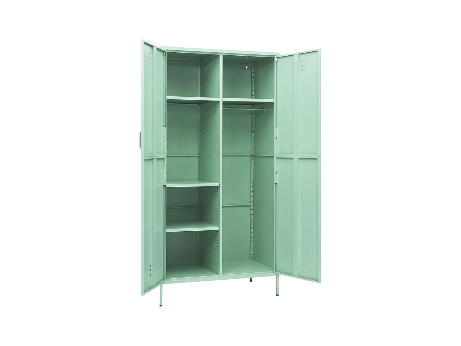 Mintgroene kledingkast 90x50x180 cm staal