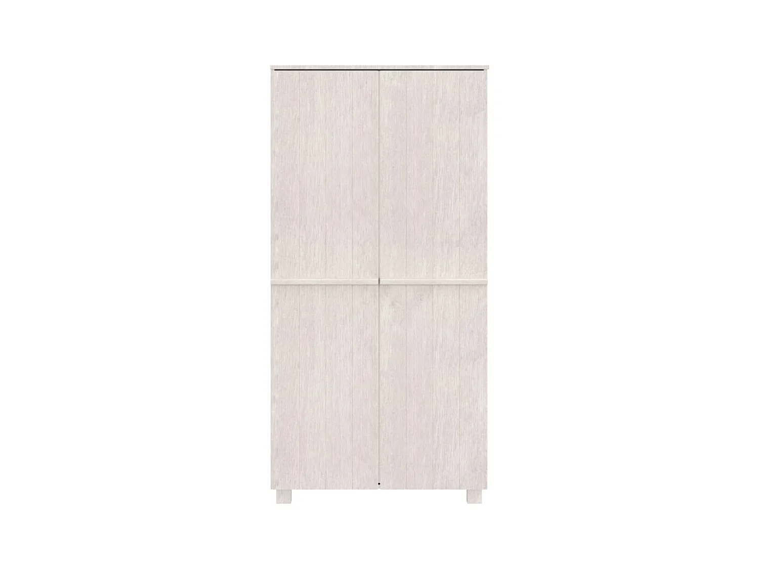 Garde-robe HAMAR Blanc 89x50x180 cm Bois massif de pin