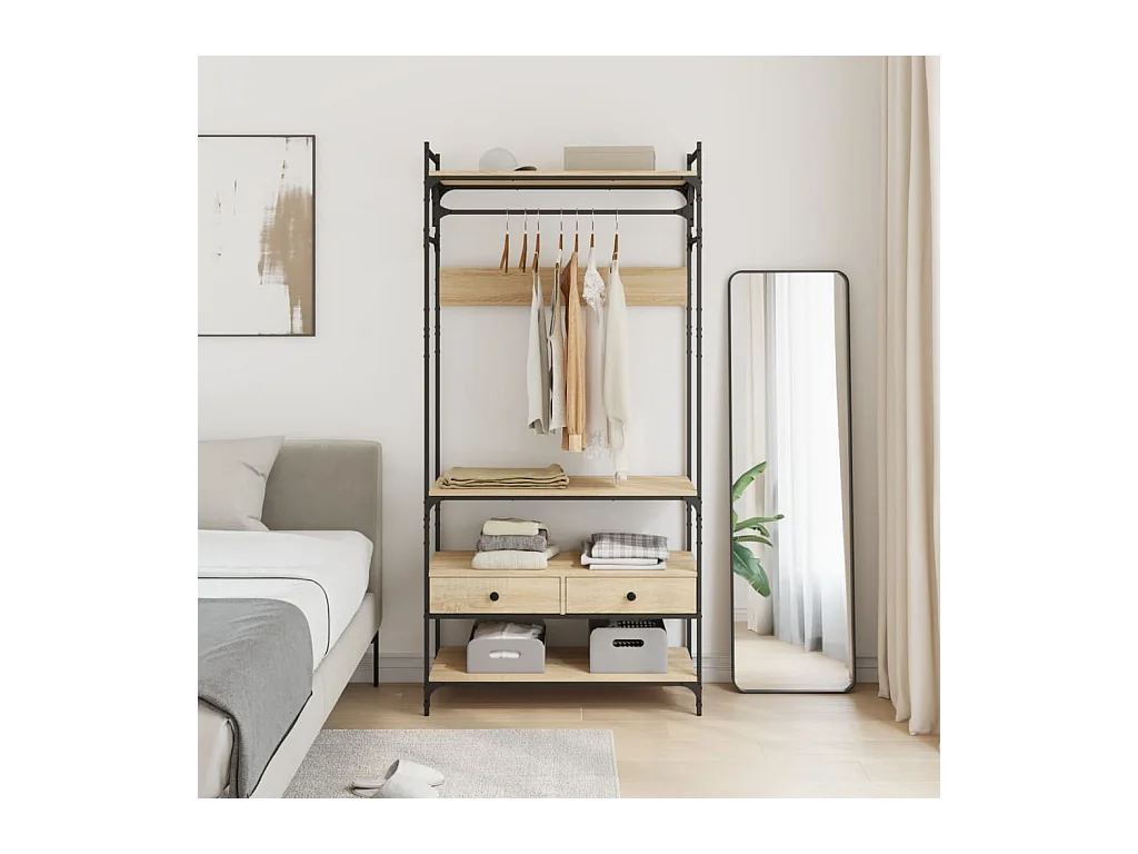 Armoire à tiroirs chêne sonoma 89x39x184,5 cm bois d'ingénierie