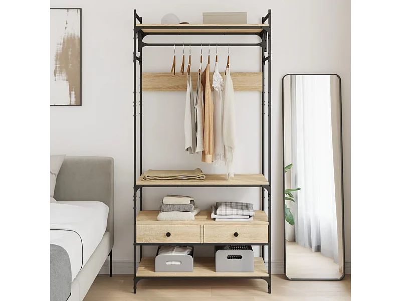 Armoire à tiroirs chêne sonoma 89x39x184,5 cm bois d'ingénierie