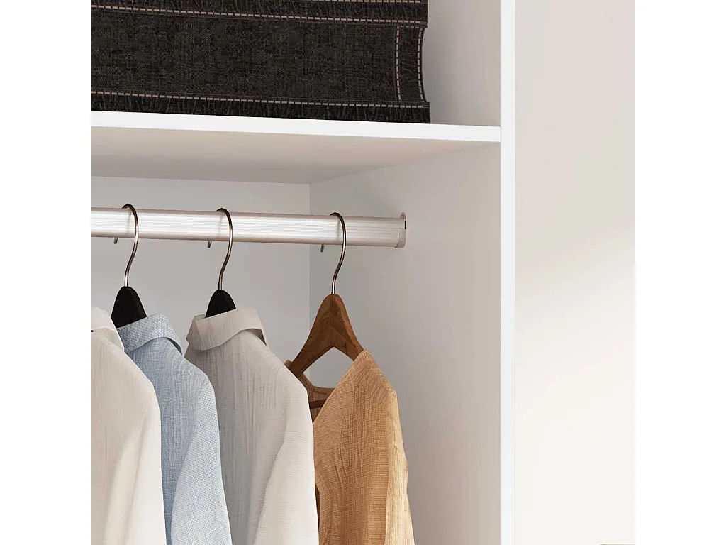 Armadio bianco 50x50x200 cm in legno ingegnerizzato