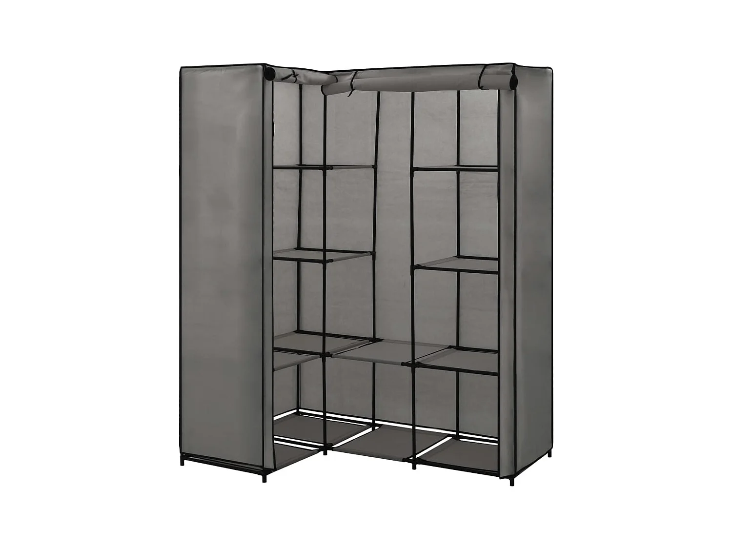 Armadio angolare Grigio 130 x 87 x 169 cm