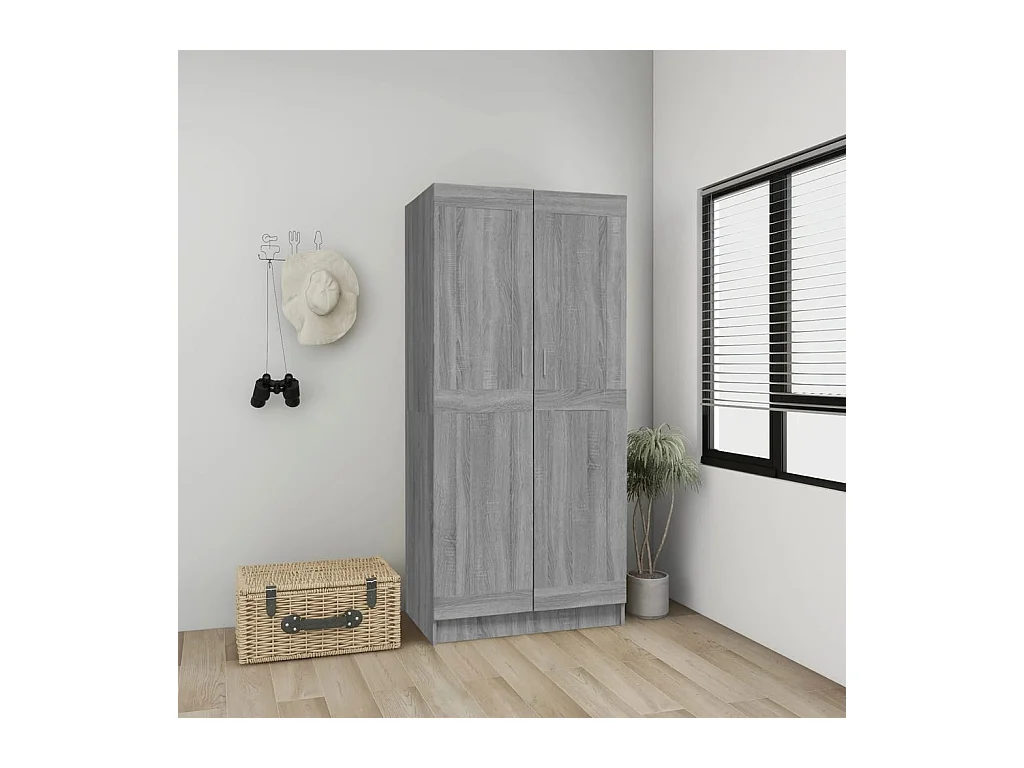 Garde-robe Sonoma gris 82,5x51,5x180 cm Bois d'ingénierie