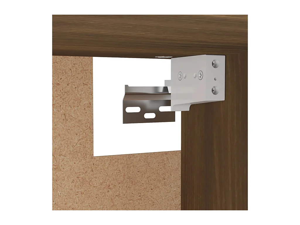 Kledingkast Bruin Eiken 100x32,5x35 cm Bewerkt hout